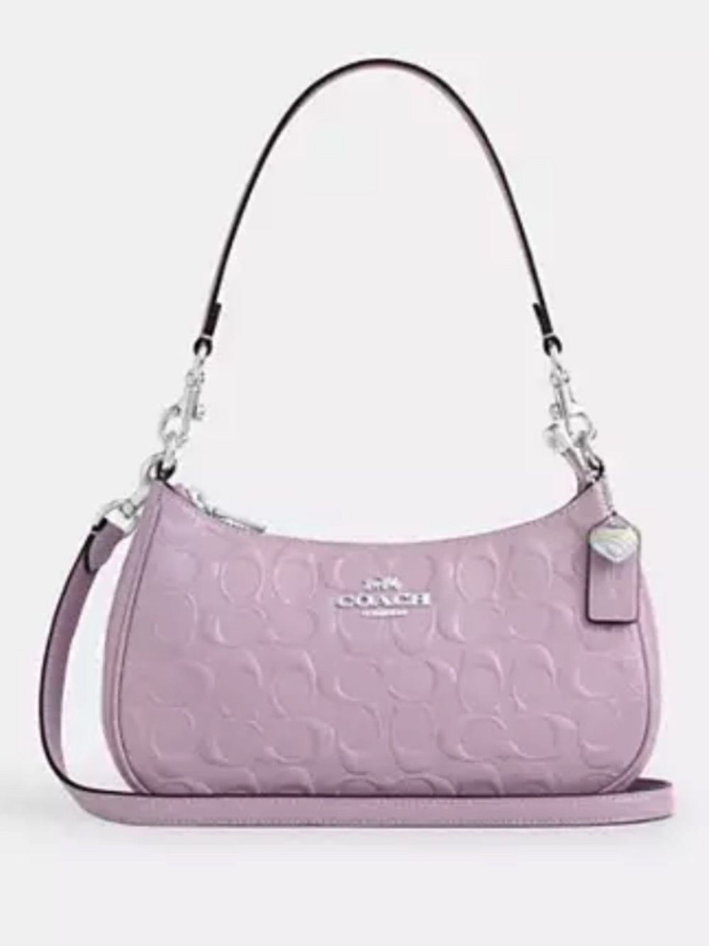 Coach Teri Shoulder Bag In Signature Leather With Heart Charm